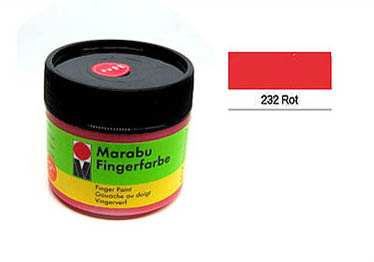 Fingerfarbe 100ml rot
